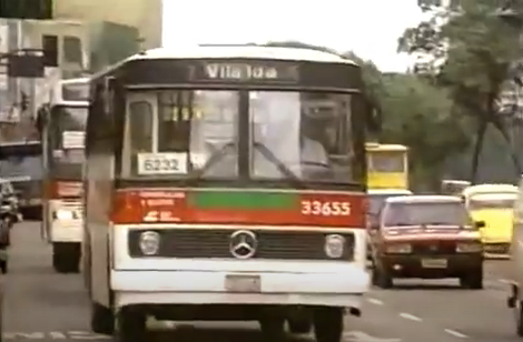 Ônibus na década de 90 em SP