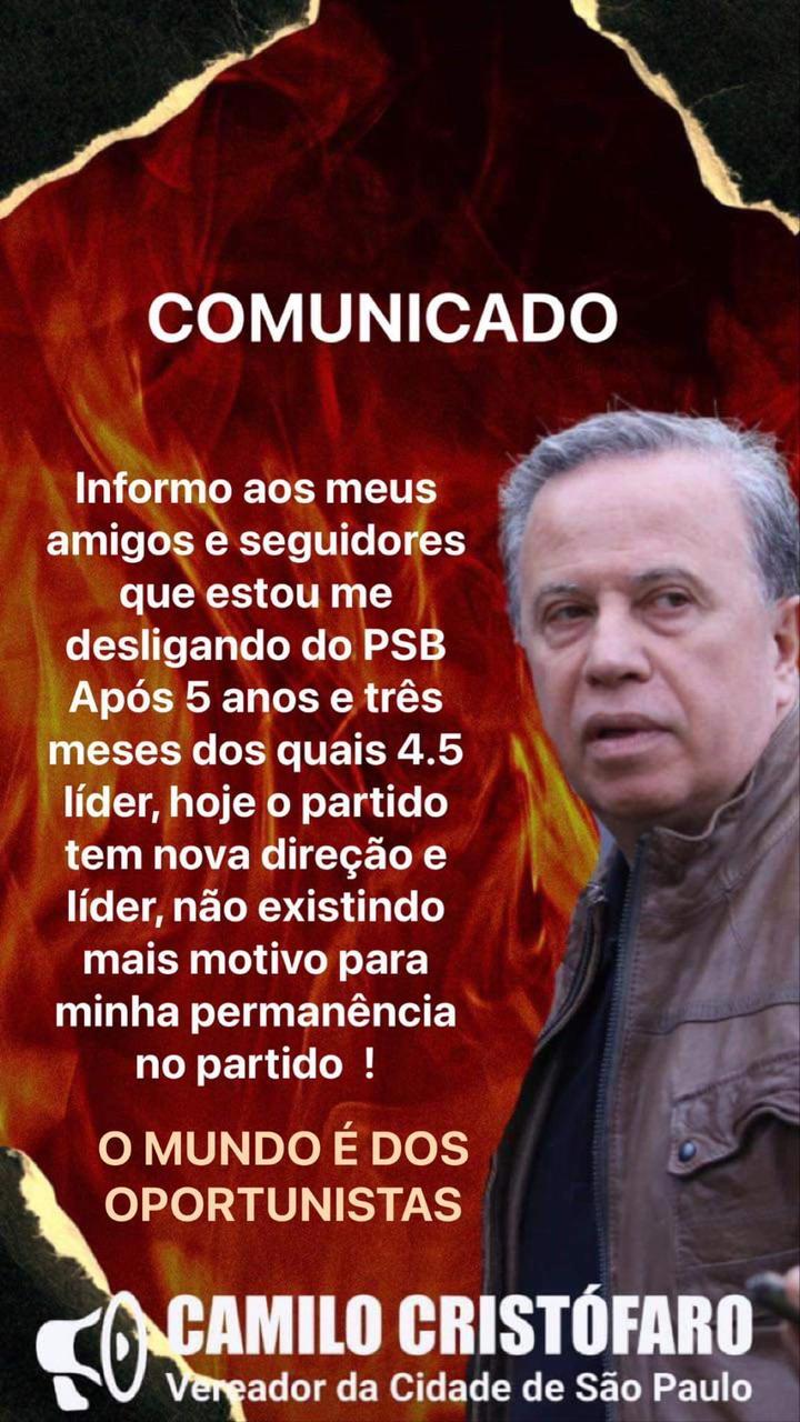 Comunicado de Camilo Cristófaro