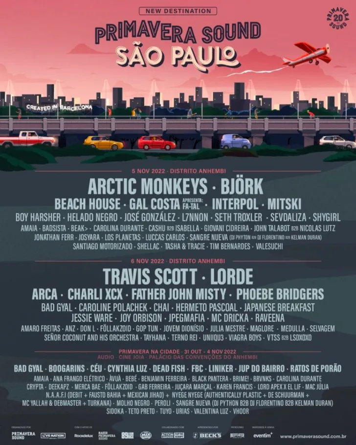 Line-up Primavera Sound São Paulo