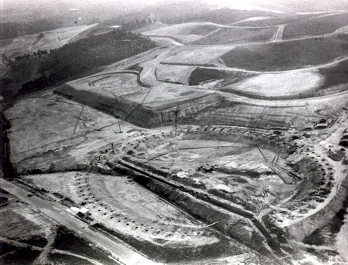 Construção do Estádio do Morumbi, na década de 1950