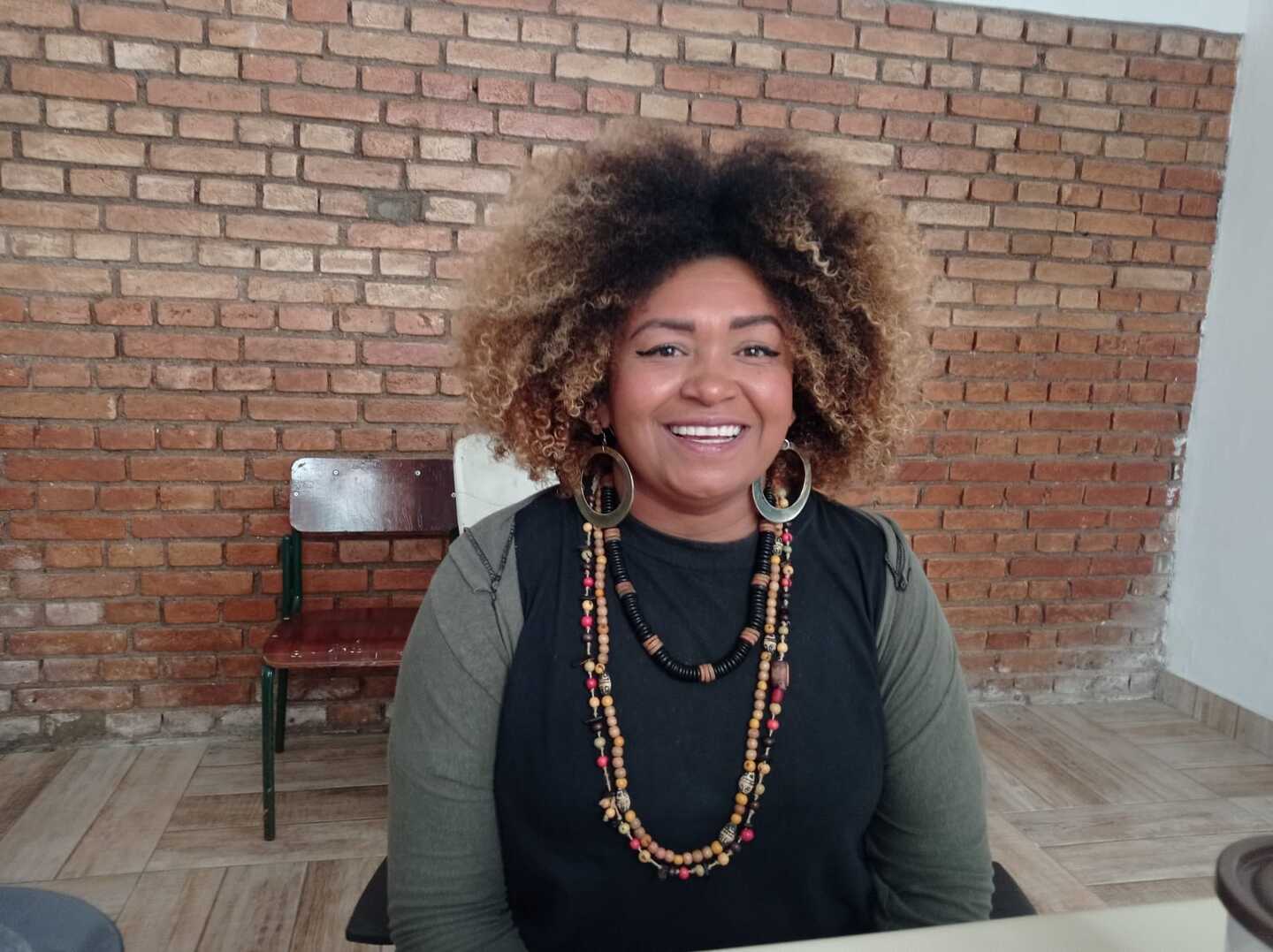 Ediane Maria, do MTST, durante entrevista à coluna