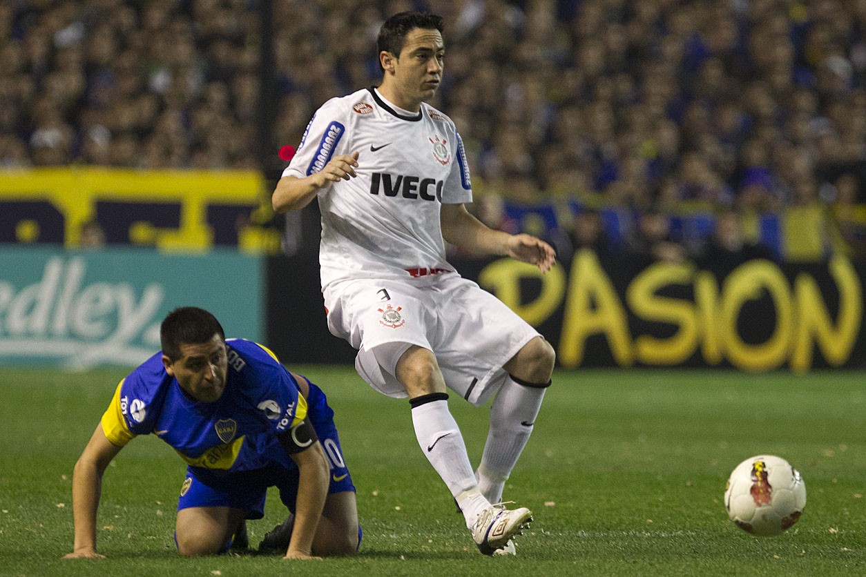 Chicão na primeira partida da final da Libertadores contra o Boca Juniors