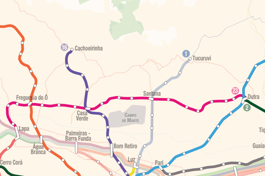 Mapa da linha 23-Ciano