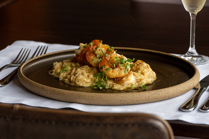 Risoto de limão siciliano com camarões