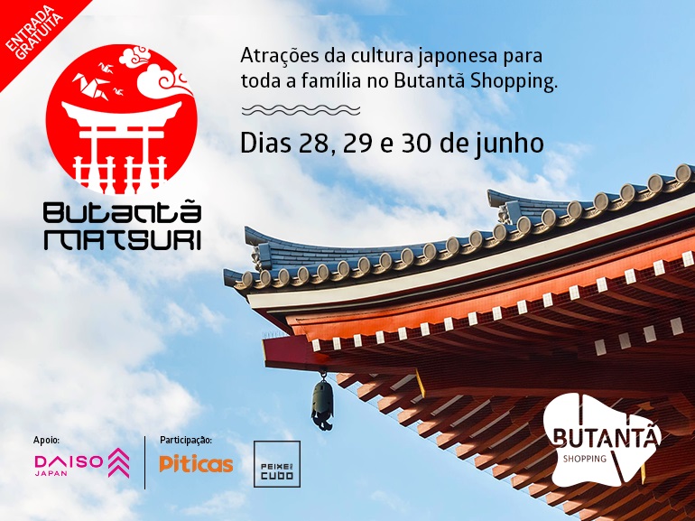 Convite para a 1ª edição do Butantã Matsuri, celebração especial homenageia os 116 anos da imigração japonesa