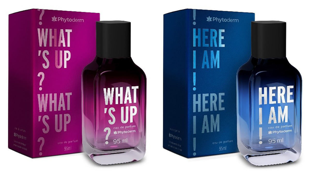 Perfumes What's up? e Here I am! da Phytoderm, R$ 99,90 cada, na Phytoderm