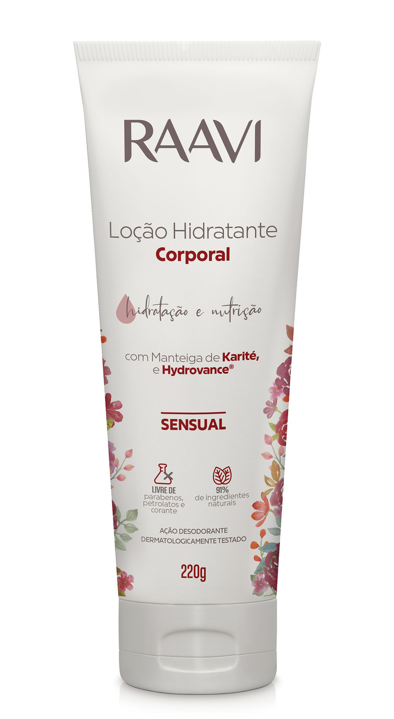 Loção Hidratante Corporal Sensual RAAVI, R$ 24, na RAAVI