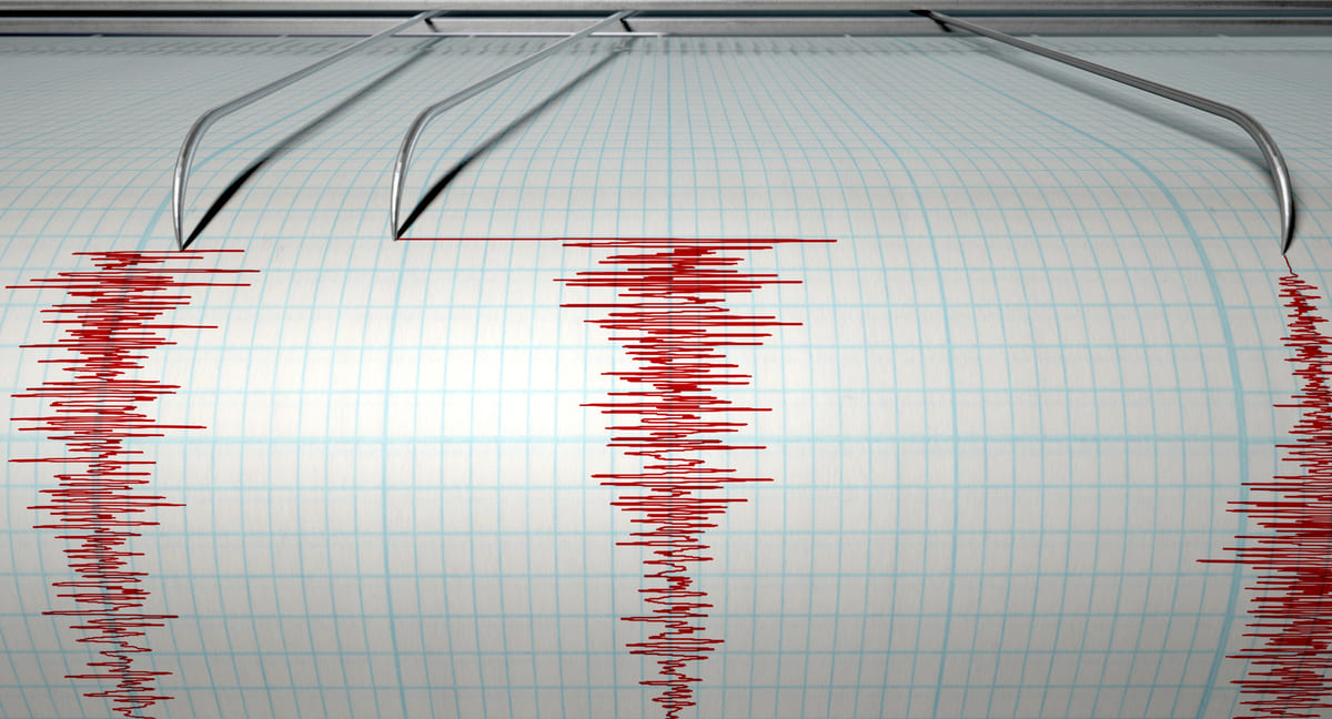 Sismógrafo mede atividade durante terremoto