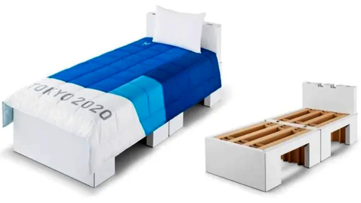 Cama de papelão Olimpiadas 