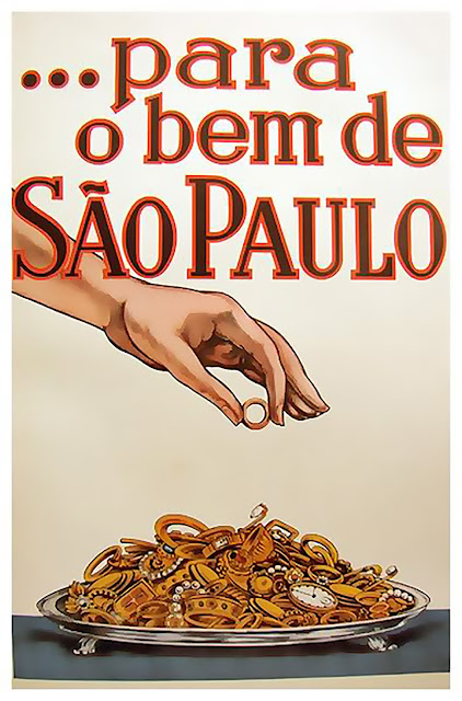 Cartaz da campanha ouro para o bem de São Paulo