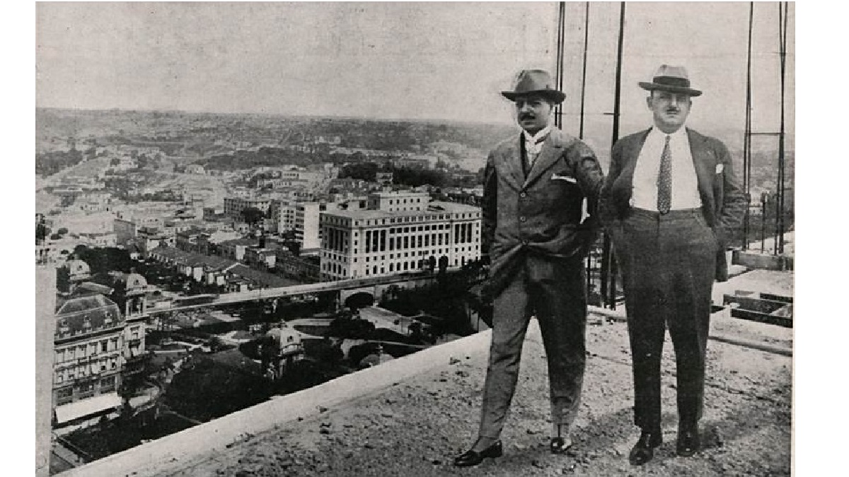 O comendador Martinelli com o governador de São Paulo, Júlio Prestes 