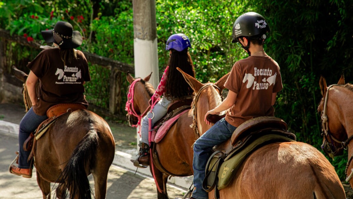 O Recanto Paraíso oferece a oportunidade de andar a cavalo