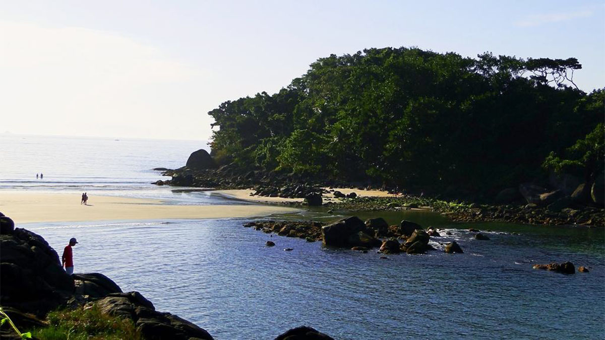 Praia Brancam no Guarujá