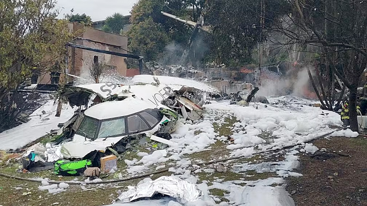 Como ficou o acidente de avião em Vinhedo 