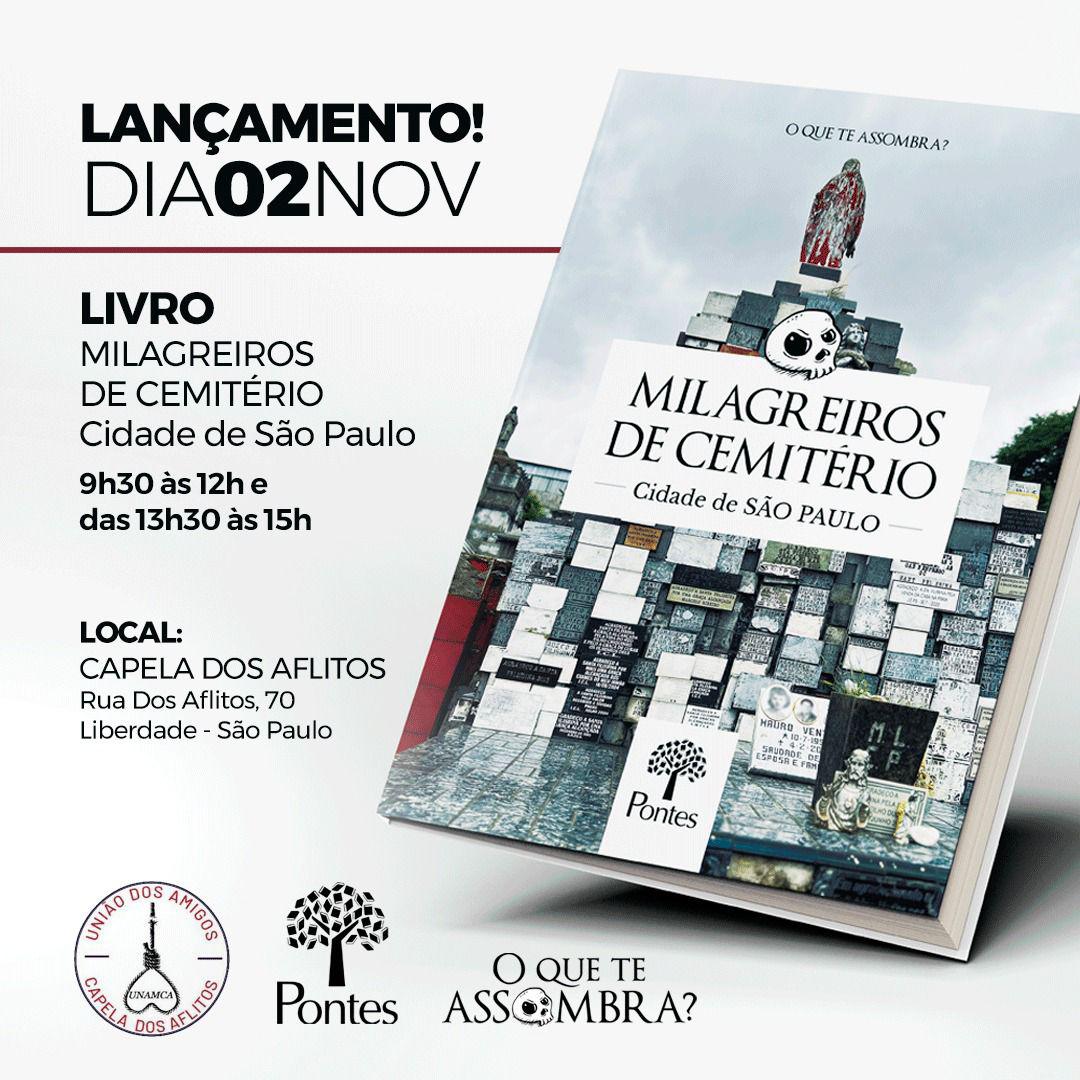 O livro Milagreiros de Cemitério será lançado neste sábado