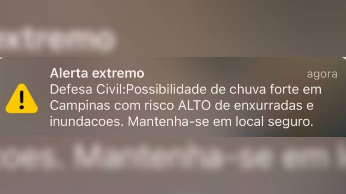 Mensagem Defesa Civil chuva