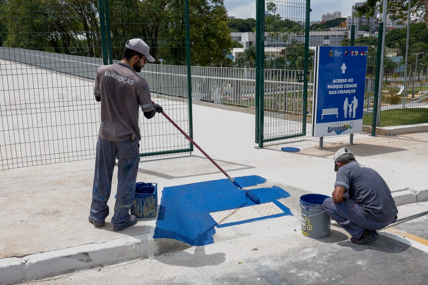 Obras no Parque Linear em São Caetano do Sul