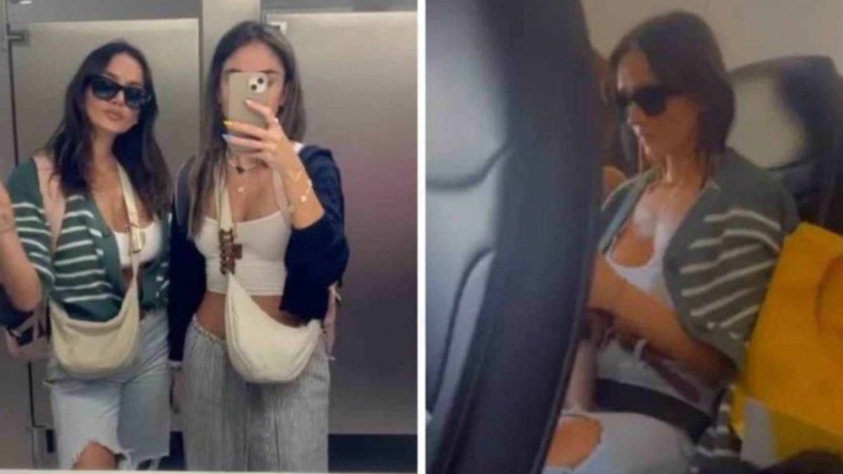 As passageiras usavam blusas que mostravam a barriga quando foram expulsas do avião