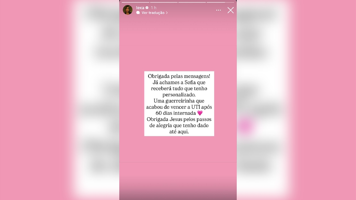 Novo post feito pela cantora mostra que a família que receberá a doação foi encontrada