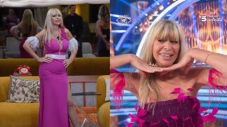 Imagens de Alessandra Mussolini, neta do ditador italiano, durante o reality show