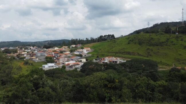 Vista aérea da cidade de Morungaba, no interior de São Paulo