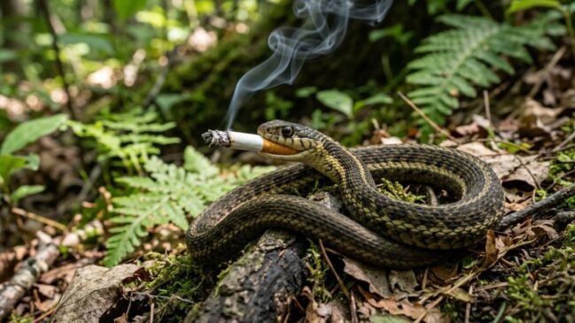 Saiba mais sobre a origem e o significado do ditado "A cobra vai fumar". (Foto: Reprodução IA)