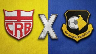O Estádio Rei Pelé, em Maceió (AL), recebe o duelo entre CRB e São Bernardo pela 12ª rodada da Série B. (Foto: Reprodução IA)