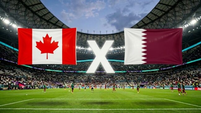 Jogo entre Canadá e Catar teve goleada, lances duvidosos e momentos de aflições. (Foto: Reprodução IA)