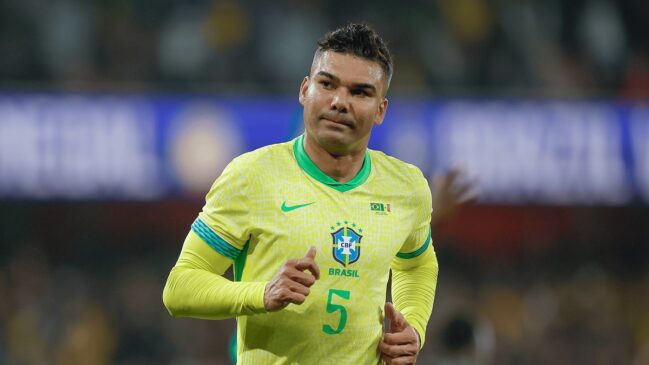 Casemiro em partida pela seleção brasileira