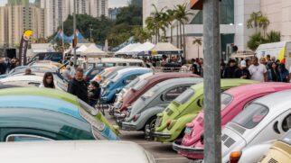 O São Bernardo Plaza Shopping recebe neste domingo (21/6) a terceira edição do encontro de carros em homenagem ao Dia Mundial do Fusca/Divulgação