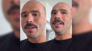 Humorista Ed Gama em vídeo alertando os seguidores após ter sido vítima de um assalto