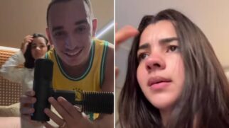 João Gomes celebra o presente que ganhou de Ary Mirelle, um microfone de R$ 300 mil, enquanto ela rebate as críticas que recebeu.