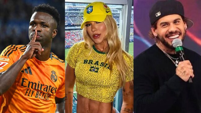 Vini Jr, Virginia e Zé Felipe, respectivamente