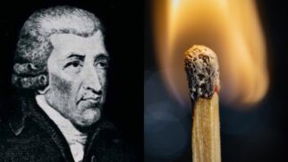 De uma raspada acidental na pedra da lareira à revolução no dia a dia da humanidade: descubra como John Walker inventou o palito de fósforo em 1826. (Foto: Wikimedia Commons e Pexels)