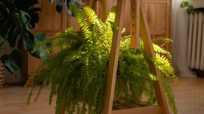 Samambaia (Nephrolepis exaltata): Clássica, cria muito volume e textura. Adora ambientes iluminados (luz difusa), umidade e solo sempre úmido, mas não encharcado (Foto: Magnific)