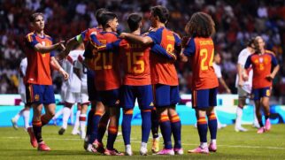Seleção da Espanha comemora