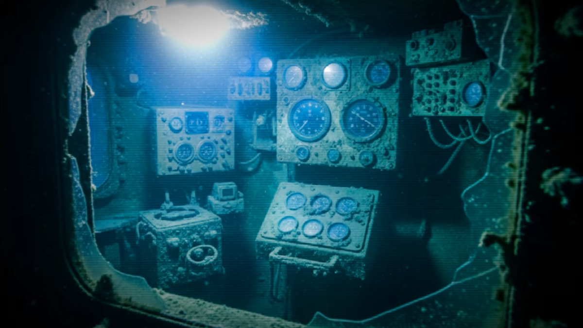 Estrutura do USS Herring permanece surpreendentemente preservada após 82 anos no fundo do oceano (Reprodução: YouTube)