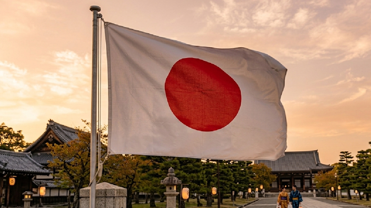 Bandeira do Japão/Ilustração IA