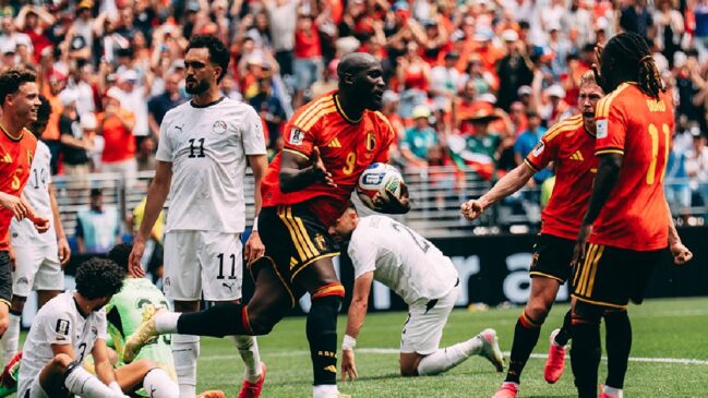 Duelo entre Bélgica e Egito na Copa do Mundo