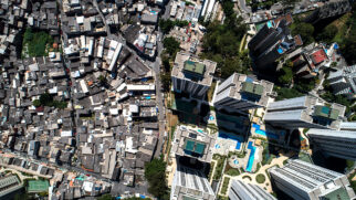 Imagem retrata a desigualdade social no Brasil