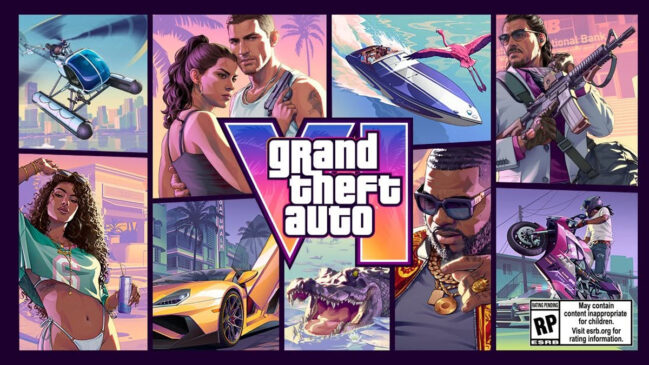 Capa do jogo Grand Theft Auto 6 (GTA 6). Arte de divulgação