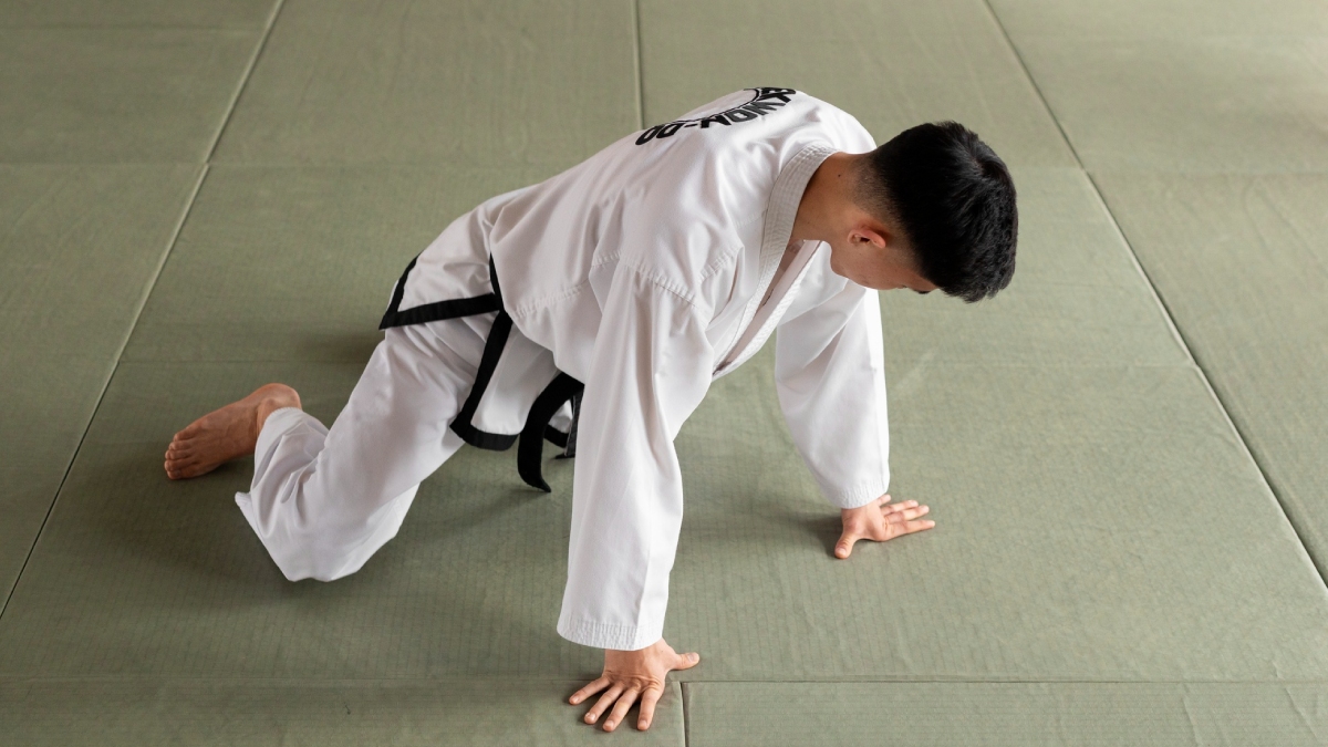 Prática de jiu-jitsu
