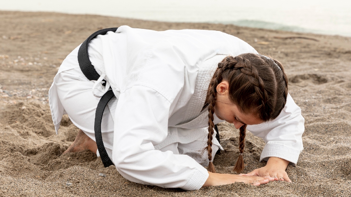 Prática de jiu-jitsu