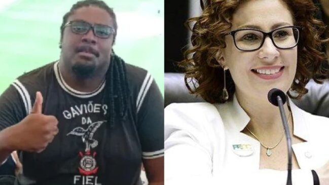 Jornalista Luan Araújo e a ex-deputada Carla Zambelli