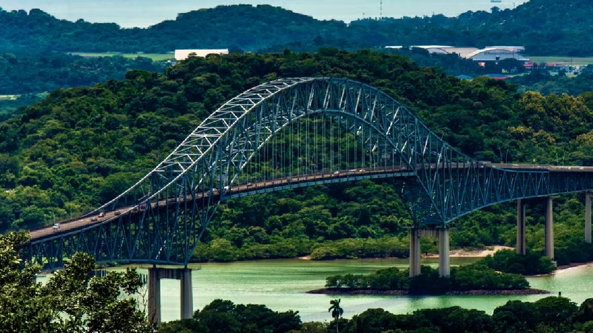 Vista aérea da área do Panamá