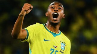 Atacante Rayan, da Seleção Brasileira