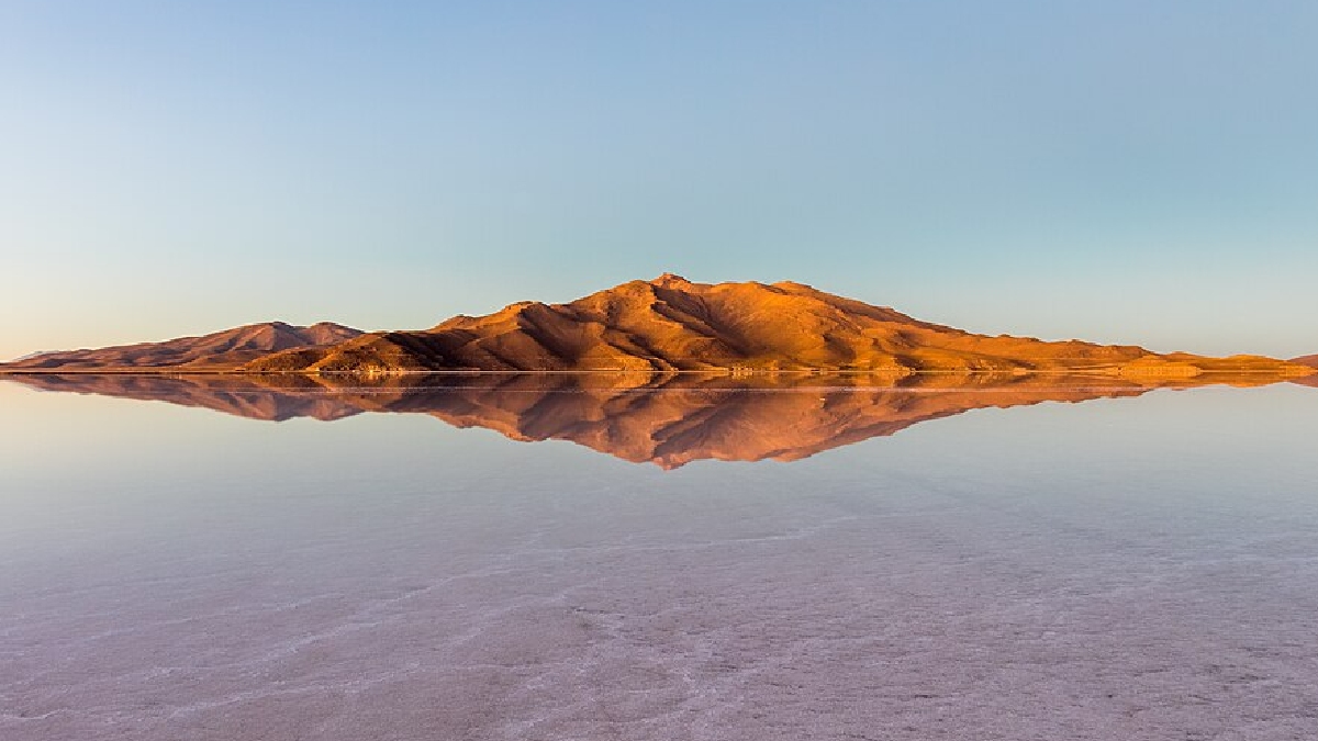 Salar de Uyuni, maior deserto de sal, na Bolívia