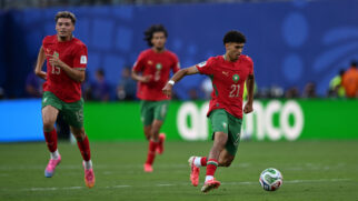 Seleção do Marrocos durante partida