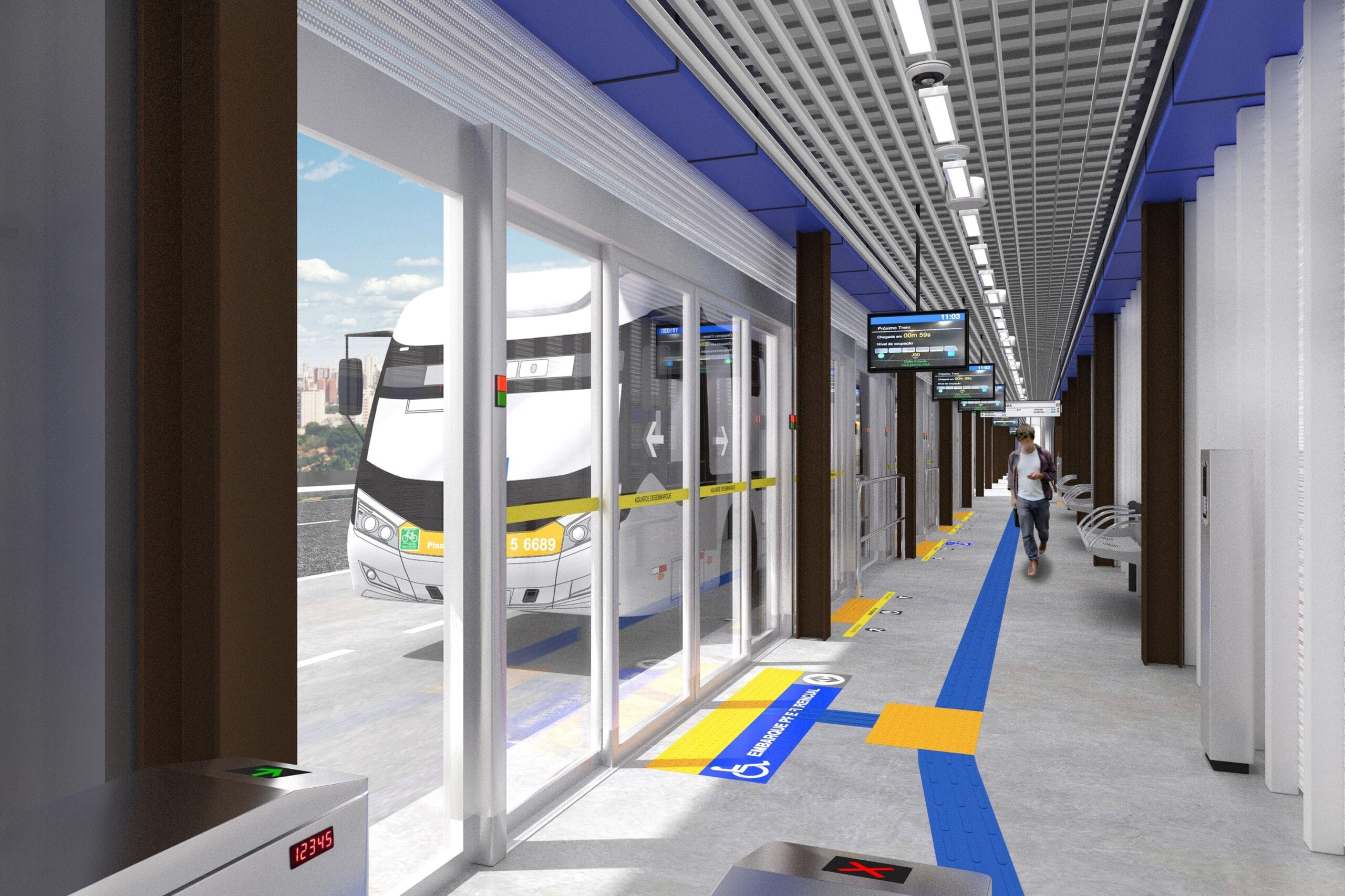Imagem ilustrativa da futura parada de ônibus do BRT