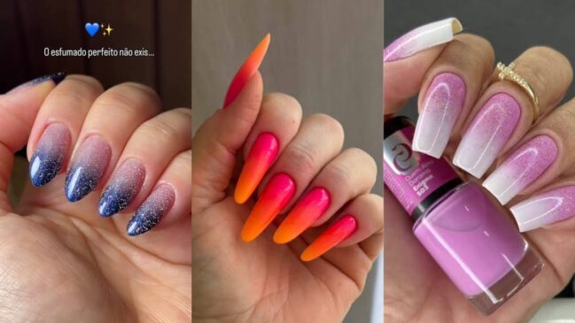 Degradê nas unhas Foto_Reprodução_TikTok
